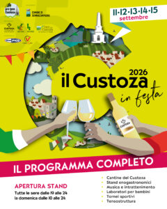copertina del programma della festa del custoza